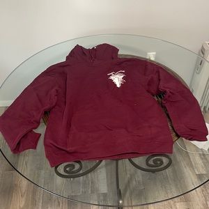 CROOKS AND CASTLES BRAND NEW HOODIE SIZE L BURGUNDY